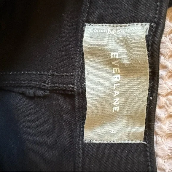Everlane The Slim Leg Crop Jeans Black Size 4 High Rise Stretch Denim - Picture 6 of 10